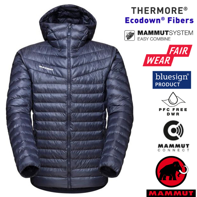 【MAMMUT 長毛象】男 Albula IN 輕量保暖防風連帽羽絨外套/1013-01780-5899 海洋藍✿30E010
